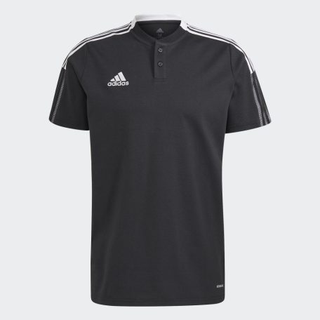 adidas Tiro 21 galléros póló, fekete