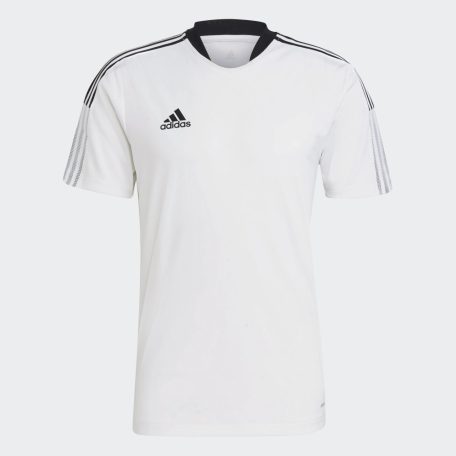 adidas Tiro 21 edzőpóló, fehér, S méret