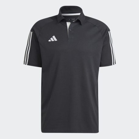 adidas Tiro 23 galléros póló, fekete