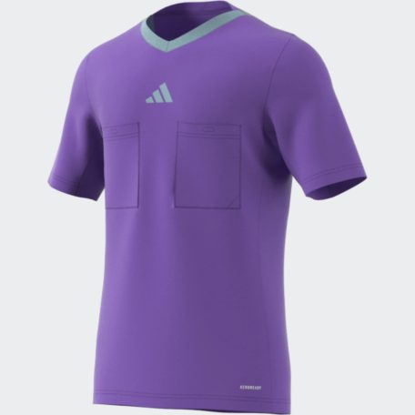 adidas REF 22 rövidujjú játékvezetői mez új logóval, lila, méret: S