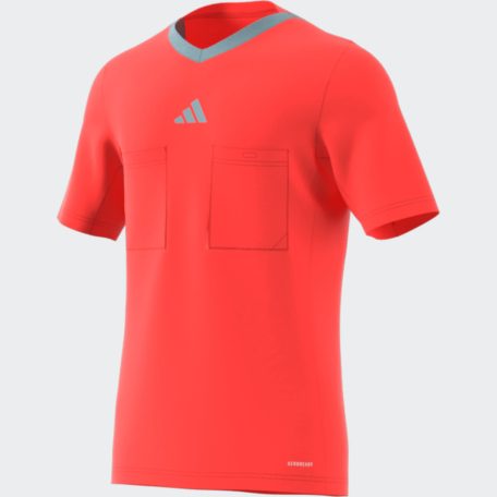 adidas REF 22 rövidujjú játékvezetői mez új logóval, neon piros, méret: 2XL